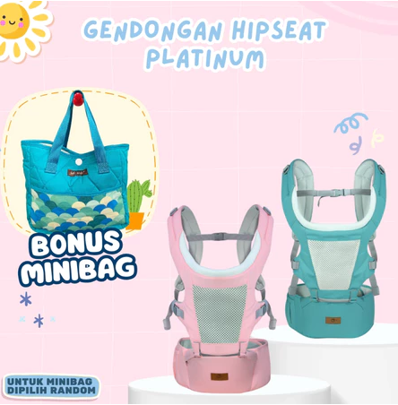 gendongan hipseat baby scots platinum hs1953 free minibag