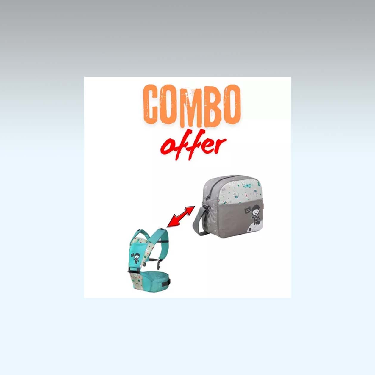 buy 1 get 2 gendongan hipseat astronot + tas sedang